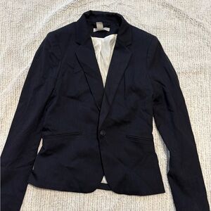 H&M Women's Navy Blue Blazer, Size 4